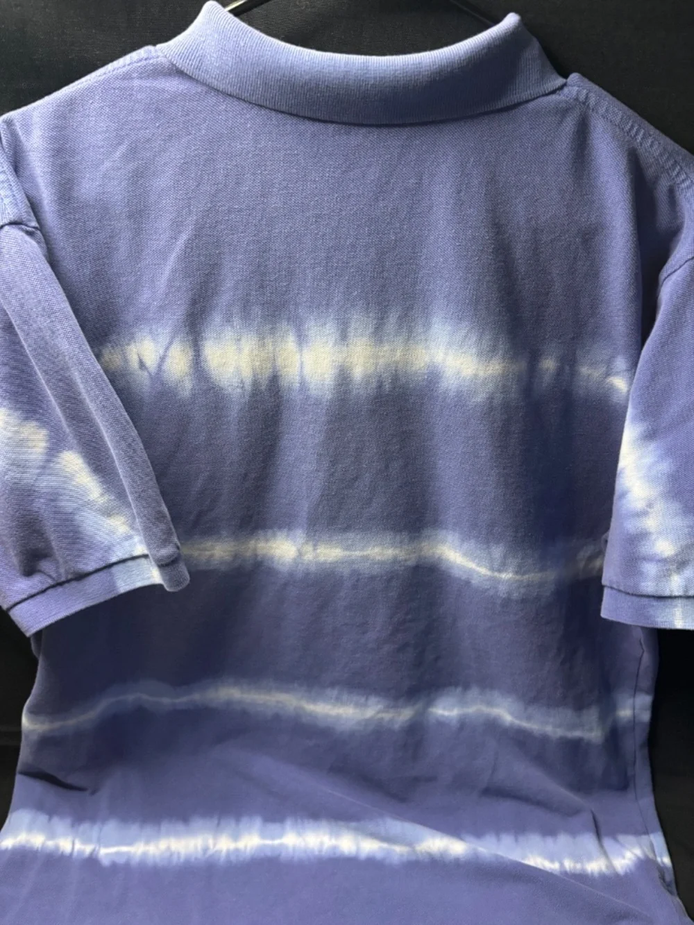 Polo Ralph Lauren XL Purple Tie Dye Polo Shirt Custom Bleach Dyed Cotton.